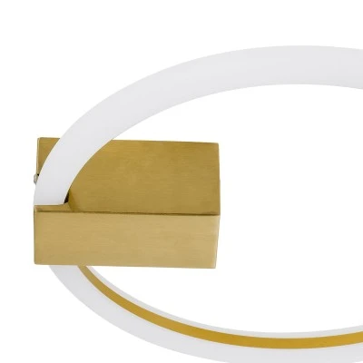 GloboStar® CINDERELLA 60978 Φωτιστικό Οροφής Δαχτυλίδι-Κύκλος LED CCT 16W 1792lm 360° AC 220-240V - Εναλλαγή Φωτισμού μέσω Διακόπτη On/Off All In One Ψυχρό 6000k+Φυσικό 4500k+Θερμό 2700k Φ28cm - Χρυσό Βούρτσας - 3 Years Warranty