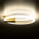 GloboStar® CINDERELLA 60978 Φωτιστικό Οροφής Δαχτυλίδι-Κύκλος LED CCT 16W 1792lm 360° AC 220-240V - Εναλλαγή Φωτισμού μέσω Διακόπτη On/Off All In One Ψυχρό 6000k+Φυσικό 4500k+Θερμό 2700k Φ28cm - Χρυσό Βούρτσας - 3 Years Warranty