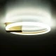 GloboStar® CINDERELLA 60978 Φωτιστικό Οροφής Δαχτυλίδι-Κύκλος LED CCT 16W 1792lm 360° AC 220-240V - Εναλλαγή Φωτισμού μέσω Διακόπτη On/Off All In One Ψυχρό 6000k+Φυσικό 4500k+Θερμό 2700k Φ28cm - Χρυσό Βούρτσας - 3 Years Warranty