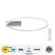 GloboStar® CINDERELLA 60983 Φωτιστικό Οροφής Δαχτυλίδι-Κύκλος LED CCT 30W 3360lm 360° AC 220-240V - Εναλλαγή Φωτισμού μέσω Τηλεχειριστηρίου All In One Ψυχρό 6000k+Φυσικό 4500k+Θερμό 2700k Dimmable Φ50cm - Χρώμιο Νικελ - 3 Years Warranty