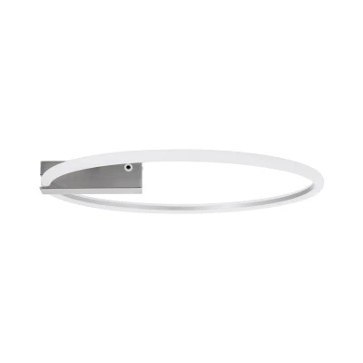 GloboStar® CINDERELLA 60983 Φωτιστικό Οροφής Δαχτυλίδι-Κύκλος LED CCT 30W 3360lm 360° AC 220-240V - Εναλλαγή Φωτισμού μέσω Τηλεχειριστηρίου All In One Ψυχρό 6000k+Φυσικό 4500k+Θερμό 2700k Dimmable Φ50cm - Χρώμιο Νικελ - 3 Years Warranty