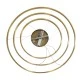 GloboStar® DIAMOND TRIO 61141 Κρεμαστό Φωτιστικό Δαχτυλίδι-Κύκλος LED CCT 150W 18379lm 360° AC 220-240V - Εναλλαγή Φωτισμού μέσω Τηλεχειριστηρίου All In One Ψυχρό 6000k+Φυσικό 4500k+Θερμό 2700k Dimmable Φ60+80+100cm - Χρυσό Βούρτσας - 3 Years Warranty