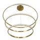 GloboStar® DIAMOND TRIO 61141-DECO Κρεμαστό Φωτιστικό Δαχτυλίδι-Κύκλος LED CCT 150W 18379lm 360° AC 220-240V - Εναλλαγή Φωτισμού μέσω Τηλεχειριστηρίου All In One Ψυχρό 6000k+Φυσικό 4500k+Θερμό 2700k Dimmable Φ60+80+100cm - Χρυσό Βούρτσας - 3 Years Warrant