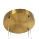 GloboStar® DIAMOND TETRA 61149 Κρεμαστό Φωτιστικό Δαχτυλίδι-Κύκλος LED CCT 150W 18379lm 360° AC 220-240V - Εναλλαγή Φωτισμού μέσω Τηλεχειριστηρίου All In One Ψυχρό 6000k+Φυσικό 4500k+Θερμό 2700k Dimmable Φ25+40+60+80cm - Χρυσό Βούρτσας - 3 Years Warranty