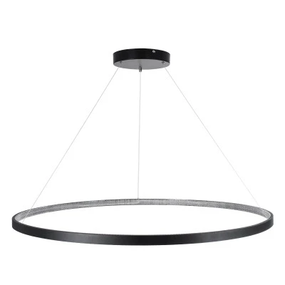 Κρεμαστό Φωτιστικό Δαχτυλίδι-Κύκλος LED DIAMOND CCT 75W 8400lm 360° AC 220-240V - Εναλλαγή Φωτισμού μέσω Τηλεχειριστηρίου All In One- Μαύρο GloboStar® DIAMOND 61519 Κρεμαστό Φωτιστικό Δαχτυλίδι-Κύκλος LED CCT 75W 8400lm 360° AC 220-240V - Εναλλαγή Φωτισμού μέσω Τηλεχειριστηρίου All In One Ψυχρό 6000k+Φυσικό 4500k+Θερμό 2700k Dimmable Φ100cm - Μαύρο - 3 Years Warranty