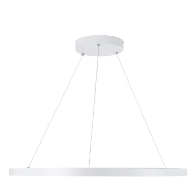 GloboStar® DIAMOND 61521 Κρεμαστό Φωτιστικό Δαχτυλίδι-Κύκλος LED CCT 67W 7504lm 360° AC 220-240V - Εναλλαγή Φωτισμού μέσω Τηλεχειριστηρίου All In One Ψυχρό 6000k+Φυσικό 4500k+Θερμό 2700k Dimmable Φ80cm - Λευκό - 3 Years Warranty