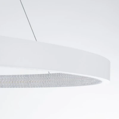 GloboStar® DIAMOND 61521 Κρεμαστό Φωτιστικό Δαχτυλίδι-Κύκλος LED CCT 67W 7504lm 360° AC 220-240V - Εναλλαγή Φωτισμού μέσω Τηλεχειριστηρίου All In One Ψυχρό 6000k+Φυσικό 4500k+Θερμό 2700k Dimmable Φ80cm - Λευκό - 3 Years Warranty