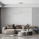 GloboStar® LINARIA DUO 60926 Κρεμαστό Φωτιστικό Οροφής Design LED CCT 72W 8300lm 200° AC 220-240V - Εναλλαγή Φωτισμού μέσω Τηλεχειριστηρίου All In One Ψυχρό 6000k+Φυσικό 4500k+Θερμό 2700k Dimmable Μ220 x Π4 x Υ25cm - Χρυσό Πλατίνα - 3 Years Warranty