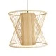 Boho Κρεμαστό Φωτιστικό HIBISCUS Μονόφωτο 1 x E27 AC220-240V IP20 - Φ60 x Υ50cm - Μπεζ Ξύλινο Πλέγμα - GloboStar® HIBISCUS 01925 Boho Κρεμαστό Φωτιστικό Πλέγμα Μονόφωτο 1 x E27 IP20 Μπεζ Ξύλο - Μ60 x Π60 x Υ50cm