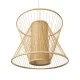 Boho Κρεμαστό Φωτιστικό HIBISCUS Μονόφωτο 1 x E27 AC220-240V IP20 - Φ60 x Υ50cm - Μπεζ Ξύλινο Πλέγμα - GloboStar® HIBISCUS 01925 Boho Κρεμαστό Φωτιστικό Πλέγμα Μονόφωτο 1 x E27 IP20 Μπεζ Ξύλο - Μ60 x Π60 x Υ50cm