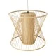 Boho Κρεμαστό Φωτιστικό HIBISCUS Μονόφωτο 1 x E27 AC220-240V IP20 - Φ60 x Υ50cm - Μπεζ Ξύλινο Πλέγμα - GloboStar® HIBISCUS 01925 Boho Κρεμαστό Φωτιστικό Πλέγμα Μονόφωτο 1 x E27 IP20 Μπεζ Ξύλο - Μ60 x Π60 x Υ50cm