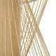 Boho Κρεμαστό Φωτιστικό HIBISCUS Μονόφωτο 1 x E27 AC220-240V IP20 - Φ60 x Υ50cm - Μπεζ Ξύλινο Πλέγμα - GloboStar® HIBISCUS 01925 Boho Κρεμαστό Φωτιστικό Πλέγμα Μονόφωτο 1 x E27 IP20 Μπεζ Ξύλο - Μ60 x Π60 x Υ50cm