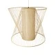 GloboStar® HIBISCUS 01926 Boho Κρεμαστό Φωτιστικό Πλέγμα Μονόφωτο 1 x E27 IP20 Μπεζ Ξύλο - Μ100 x Π100 x Υ90cm