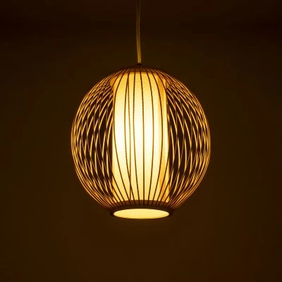 Boho Κρεμαστό Φωτιστικό HIBISCUS Μονόφωτο 1 x E27 AC220-240V IP20 - Φ28 x Υ28cm - Μπεζ Ξύλινο Πλέγμα GloboStar® HIBISCUS 01934 Boho Κρεμαστό Φωτιστικό Πλέγμα Μονόφωτο 1 x E27 IP20 Μπεζ Ξύλο - Μ28 x Π28 x Υ28cm