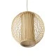 Boho Κρεμαστό Φωτιστικό HIBISCUS Μονόφωτο 1 x E27 AC220-240V IP20 - Φ28 x Υ28cm - Μπεζ Ξύλινο Πλέγμα GloboStar® HIBISCUS 01934 Boho Κρεμαστό Φωτιστικό Πλέγμα Μονόφωτο 1 x E27 IP20 Μπεζ Ξύλο - Μ28 x Π28 x Υ28cm