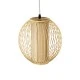 Boho Κρεμαστό Φωτιστικό HIBISCUS Μονόφωτο 1 x E27 AC220-240V IP20 - Φ28 x Υ28cm - Μπεζ Ξύλινο Πλέγμα GloboStar® HIBISCUS 01934 Boho Κρεμαστό Φωτιστικό Πλέγμα Μονόφωτο 1 x E27 IP20 Μπεζ Ξύλο - Μ28 x Π28 x Υ28cm