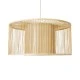 GloboStar® HIBISCUS 01936 Boho Κρεμαστό Φωτιστικό Πλέγμα Μονόφωτο 1 x E27 IP20 Μπεζ Ξύλο - Μ80 x Π80 x Υ38cm
