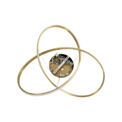 GloboStar® DEXTER 60916 Κρεμαστό Φωτιστικό Οροφής Design LED CCT 90W 10080lm 300° AC 220-240V - Εναλλαγή Φωτισμού μέσω Τηλεχειριστηρίου All In One Ψυχρό 6000k+Φυσικό 4500k+Θερμό 2700k Dimmable Φ73cm - Χρυσό Βούρτσας - 3 Years Warranty
