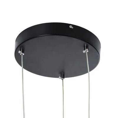 GloboStar® KIBOO-TRIO 60931 Κρεμαστό Φωτιστικό Οροφής Design LED CCT 90W 10350lm 360° AC 220-240V - Εναλλαγή Φωτισμού μέσω Τηλεχειριστηρίου All In One Ψυχρό 6000k+Φυσικό 4500k+Θερμό 2700k Dimmable Μ60 x Π60 x Υ80cm - Μαύρο - 3 Years Warranty