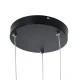 GloboStar® KIBOO-TRIO 60931 Κρεμαστό Φωτιστικό Οροφής Design LED CCT 90W 10350lm 360° AC 220-240V - Εναλλαγή Φωτισμού μέσω Τηλεχειριστηρίου All In One Ψυχρό 6000k+Φυσικό 4500k+Θερμό 2700k Dimmable Μ60 x Π60 x Υ80cm - Μαύρο - 3 Years Warranty
