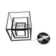 GloboStar® KIBOO-TRIO 60931 Κρεμαστό Φωτιστικό Οροφής Design LED CCT 90W 10350lm 360° AC 220-240V - Εναλλαγή Φωτισμού μέσω Τηλεχειριστηρίου All In One Ψυχρό 6000k+Φυσικό 4500k+Θερμό 2700k Dimmable Μ60 x Π60 x Υ80cm - Μαύρο - 3 Years Warranty