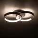 GloboStar® EVA 61067 Φωτιστικό Οροφής Design LED CCT 16W 1920lm 300° AC 220-240V - Εναλλαγή Φωτισμού μέσω Διακόπτη On/Off All In One Ψυχρό 6000k+Φυσικό 4500k+Θερμό 2700k Μ33 x Π21 x Υ7cm - Μαύρο