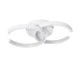 GloboStar® EVA 61068 Φωτιστικό Οροφής Design LED CCT 16W 1920lm 300° AC 220-240V - Εναλλαγή Φωτισμού μέσω Διακόπτη On/Off All In One Ψυχρό 6000k+Φυσικό 4500k+Θερμό 2700k Μ33 x Π21 x Υ7cm - Λευκό