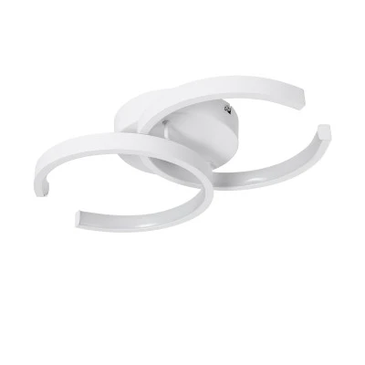 GloboStar® EVA 61068 Φωτιστικό Οροφής Design LED CCT 16W 1920lm 300° AC 220-240V - Εναλλαγή Φωτισμού μέσω Διακόπτη On/Off All In One Ψυχρό 6000k+Φυσικό 4500k+Θερμό 2700k Μ33 x Π21 x Υ7cm - Λευκό