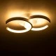 GloboStar® EVA 61068 Φωτιστικό Οροφής Design LED CCT 16W 1920lm 300° AC 220-240V - Εναλλαγή Φωτισμού μέσω Διακόπτη On/Off All In One Ψυχρό 6000k+Φυσικό 4500k+Θερμό 2700k Μ33 x Π21 x Υ7cm - Λευκό