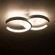 GloboStar® EVA 61068 Φωτιστικό Οροφής Design LED CCT 16W 1920lm 300° AC 220-240V - Εναλλαγή Φωτισμού μέσω Διακόπτη On/Off All In One Ψυχρό 6000k+Φυσικό 4500k+Θερμό 2700k Μ33 x Π21 x Υ7cm - Λευκό