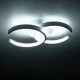 GloboStar® EVA 61068 Φωτιστικό Οροφής Design LED CCT 16W 1920lm 300° AC 220-240V - Εναλλαγή Φωτισμού μέσω Διακόπτη On/Off All In One Ψυχρό 6000k+Φυσικό 4500k+Θερμό 2700k Μ33 x Π21 x Υ7cm - Λευκό