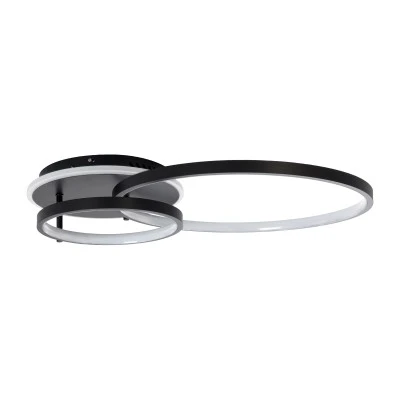Φωτιστικό Οροφής Δαχτυλίδι-Κύκλος LED NEMESIS CCT 67W 7573lm 360° AC 220-240V - Εναλλαγή Φωτισμού μέσω Τηλεχειριστηρίου All In One - Μαύρο GloboStar® NEMESIS 61105 Φωτιστικό Οροφής Δαχτυλίδι-Κύκλος LED CCT 67W 7573lm 360° AC 220-240V - Εναλλαγή Φωτισμού μέσω Τηλεχειριστηρίου All In One Ψυχρό 6000k+Φυσικό 4500k+Θερμό 2700k Dimmable Φ25+45cm+BackLight - Μαύρο - 3 Years Warranty