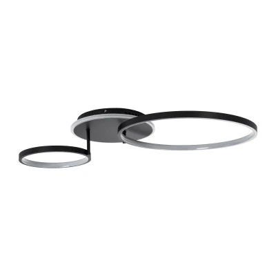 Φωτιστικό Οροφής Δαχτυλίδι-Κύκλος LED NEMESIS CCT 67W 7573lm 360° AC 220-240V - Εναλλαγή Φωτισμού μέσω Τηλεχειριστηρίου All In One - Μαύρο GloboStar® NEMESIS 61105 Φωτιστικό Οροφής Δαχτυλίδι-Κύκλος LED CCT 67W 7573lm 360° AC 220-240V - Εναλλαγή Φωτισμού μέσω Τηλεχειριστηρίου All In One Ψυχρό 6000k+Φυσικό 4500k+Θερμό 2700k Dimmable Φ25+45cm+BackLight - Μαύρο - 3 Years Warranty