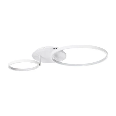 GloboStar® NEMESIS 61106 Φωτιστικό Οροφής Δαχτυλίδι-Κύκλος LED CCT 67W 7573lm 360° AC 220-240V - Εναλλαγή Φωτισμού μέσω Τηλεχειριστηρίου All In One Ψυχρό 6000k+Φυσικό 4500k+Θερμό 2700k Dimmable Φ25+45cm+BackLight - Λευκό - 3 Years Warranty