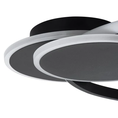 Φωτιστικό Οροφής Δαχτυλίδι-Κύκλος LED CIRCUO CCT 75W 8400lm 360° AC 220-240V - Εναλλαγή Φωτισμού μέσω Τηλεχειριστηρίου All In One - Μαύρο GloboStar® CIRCUO 61229 Φωτιστικό Οροφής Δαχτυλίδι-Κύκλος LED CCT 75W 8400lm 360° AC 220-240V - Εναλλαγή Φωτισμού μέσω Τηλεχειριστηρίου All In One Ψυχρό 6000k+Φυσικό 4500k+Θερμό 2700k Dimmable Μ53 x Π42.5 x Υ9cm - Μαύρο - 3 Years Warranty