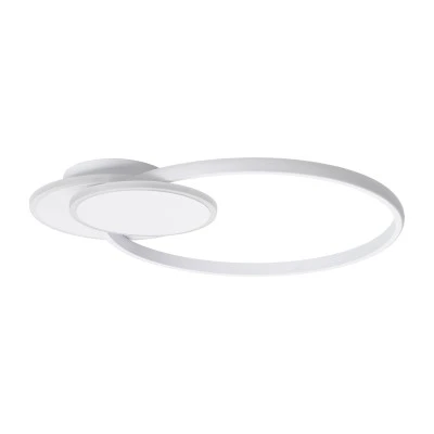 GloboStar® CIRCUO 61230 Φωτιστικό Οροφής Δαχτυλίδι-Κύκλος LED CCT 75W 8400lm 360° AC 220-240V - Εναλλαγή Φωτισμού μέσω Τηλεχειριστηρίου All In One Ψυχρό 6000k+Φυσικό 4500k+Θερμό 2700k Dimmable Μ53 x Π42.5 x Υ9cm - Λευκό - 3 Years Warranty