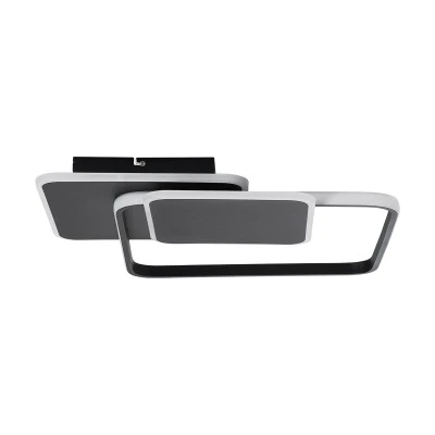 Φωτιστικό Οροφής Δαχτυλίδι-Κύκλος LED SQUARO CCT 75W 8400lm 360° AC 220-240V - Εναλλαγή Φωτισμού μέσω Τηλεχειριστηρίου All In One Ψυχρό - Μαύρο GloboStar® SQUARO 61231 Φωτιστικό Οροφής Δαχτυλίδι-Κύκλος LED CCT 75W 8400lm 360° AC 220-240V - Εναλλαγή Φωτισμού μέσω Τηλεχειριστηρίου All In One Ψυχρό 6000k+Φυσικό 4500k+Θερμό 2700k Dimmable Μ48.5 x Π51 x Υ9cm - Μαύρο - 3 Years Warranty