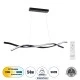 GloboStar® MORALES 61275 Κρεμαστό Φωτιστικό Οροφής Design LED CCT 54W 6048lm 200° AC 220-240V - Εναλλαγή Φωτισμού μέσω Τηλεχειριστηρίου All In One Ψυχρό 6000k+Φυσικό 4500k+Θερμό 2700k Dimmable Μ90 x Π14 x Υ14cm - Μαύρο - 3 Years Warranty
