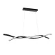 GloboStar® MORALES 61275 Κρεμαστό Φωτιστικό Οροφής Design LED CCT 54W 6048lm 200° AC 220-240V - Εναλλαγή Φωτισμού μέσω Τηλεχειριστηρίου All In One Ψυχρό 6000k+Φυσικό 4500k+Θερμό 2700k Dimmable Μ90 x Π14 x Υ14cm - Μαύρο - 3 Years Warranty