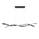 GloboStar® MORALES 61275 Κρεμαστό Φωτιστικό Οροφής Design LED CCT 54W 6048lm 200° AC 220-240V - Εναλλαγή Φωτισμού μέσω Τηλεχειριστηρίου All In One Ψυχρό 6000k+Φυσικό 4500k+Θερμό 2700k Dimmable Μ90 x Π14 x Υ14cm - Μαύρο - 3 Years Warranty