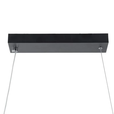 GloboStar® MORALES 61275 Κρεμαστό Φωτιστικό Οροφής Design LED CCT 54W 6048lm 200° AC 220-240V - Εναλλαγή Φωτισμού μέσω Τηλεχειριστηρίου All In One Ψυχρό 6000k+Φυσικό 4500k+Θερμό 2700k Dimmable Μ90 x Π14 x Υ14cm - Μαύρο - 3 Years Warranty