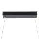 GloboStar® MORALES 61275 Κρεμαστό Φωτιστικό Οροφής Design LED CCT 54W 6048lm 200° AC 220-240V - Εναλλαγή Φωτισμού μέσω Τηλεχειριστηρίου All In One Ψυχρό 6000k+Φυσικό 4500k+Θερμό 2700k Dimmable Μ90 x Π14 x Υ14cm - Μαύρο - 3 Years Warranty