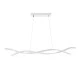 GloboStar® MORALES 61276 Κρεμαστό Φωτιστικό Οροφής Design LED CCT 54W 6048lm 200° AC 220-240V - Εναλλαγή Φωτισμού μέσω Τηλεχειριστηρίου All In One Ψυχρό 6000k+Φυσικό 4500k+Θερμό 2700k Dimmable Μ90 x Π14 x Υ14cm - Λευκό - 3 Years Warranty