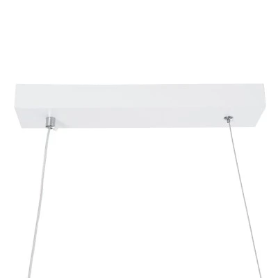 GloboStar® MORALES 61276 Κρεμαστό Φωτιστικό Οροφής Design LED CCT 54W 6048lm 200° AC 220-240V - Εναλλαγή Φωτισμού μέσω Τηλεχειριστηρίου All In One Ψυχρό 6000k+Φυσικό 4500k+Θερμό 2700k Dimmable Μ90 x Π14 x Υ14cm - Λευκό - 3 Years Warranty
