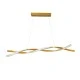 GloboStar® MORALES 61278 Κρεμαστό Φωτιστικό Οροφής Design LED CCT 54W 6048lm 200° AC 220-240V - Εναλλαγή Φωτισμού μέσω Τηλεχειριστηρίου All In One Ψυχρό 6000k+Φυσικό 4500k+Θερμό 2700k Dimmable Μ90 x Π14 x Υ14cm - Χρυσό Πλατίνα - 3 Years Warranty