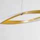 GloboStar® MORALES 61278 Κρεμαστό Φωτιστικό Οροφής Design LED CCT 54W 6048lm 200° AC 220-240V - Εναλλαγή Φωτισμού μέσω Τηλεχειριστηρίου All In One Ψυχρό 6000k+Φυσικό 4500k+Θερμό 2700k Dimmable Μ90 x Π14 x Υ14cm - Χρυσό Πλατίνα - 3 Years Warranty