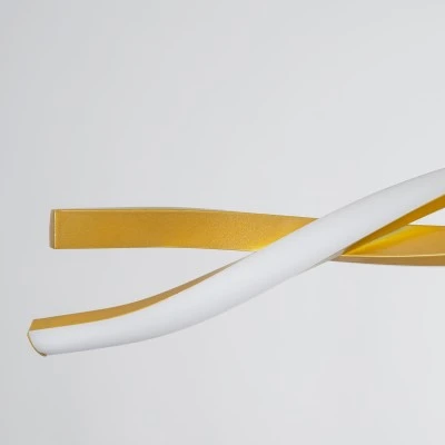 GloboStar® MORALES 61278 Κρεμαστό Φωτιστικό Οροφής Design LED CCT 54W 6048lm 200° AC 220-240V - Εναλλαγή Φωτισμού μέσω Τηλεχειριστηρίου All In One Ψυχρό 6000k+Φυσικό 4500k+Θερμό 2700k Dimmable Μ90 x Π14 x Υ14cm - Χρυσό Πλατίνα - 3 Years Warranty