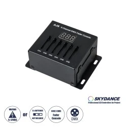 Κονσόλα φωτισμού 6 καναλιών DMX DC 5-12V ή 3 x AAA μπαταρίες  IP20 με διάσταση Μ10xΠ7xΥ4cm