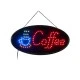 Φωτιστικό ταμπέλα LED οβάλ σήμανσης COFFEE με πρίζα AC 230V Μ48 x Π1.8 x Υ24.5cm GloboStar® 75687 Φωτιστικό Ταμπέλα LED Οβάλ Σήμανσης COFFEE με Πρίζα AC 230V Μ48 x Π1.8 x Υ24.5cm