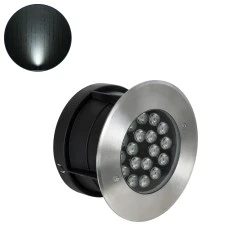 Φωτιστικό UNDERGROUND-SINA χωνευτό σποτ δαπέδου LED 4500Κ 18W 1710lm 15° DC 24V IP68 Φ20xΥ11cm ανοξείδωτο ατσάλι